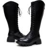 imageVenusCelia Womens Knee High Fashion Outdoors BootsBlack
