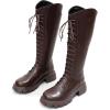 imageVenusCelia Womens Knee High Fashion Outdoors BootsBrown