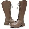 imageVenusCelia Womens Knee High Fashion Outdoors BootsTaupe