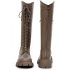imageVenusCelia Womens Knee High Fashion Outdoors BootsTaupe