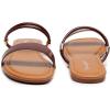 imageVenusCelia Womens Double Straps Wide Flat SandalBrown