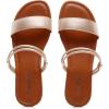 imageVenusCelia Womens Double Straps Wide Flat SandalGold
