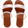 imageVenusCelia Womens Double Straps Wide Flat SandalWhite