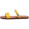 imageVenusCelia Womens Double Straps Wide Flat SandalYellow