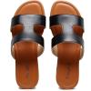 imageVenusCelia Womens H Band Wide Flat SandalBlack