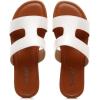 imageVenusCelia Womens H Band Wide Flat SandalWhite