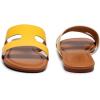 imageVenusCelia Womens H Band Wide Flat SandalYellow