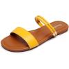 imageVenusCelia Womens Double Straps Wide Flat SandalYellow