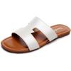 imageVenusCelia Womens H Band Wide Flat SandalWhite