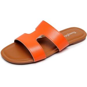 imageVenusCelia Womens H Band Wide Flat SandalOrange