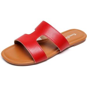 imageVenusCelia Womens H Band Wide Flat SandalRed