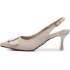 imageVenusCelia Womens Charming Lady Slingback Pump ShoeBeige Pu