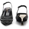 imageVenusCelia Womens Charming Lady Slingback Pump ShoeBlack Studded