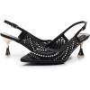 imageVenusCelia Womens Charming Lady Slingback Pump ShoeBlack Studded