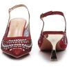 imageVenusCelia Womens Charming Lady Slingback Pump ShoeBurgundy Studded