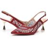 imageVenusCelia Womens Charming Lady Slingback Pump ShoeBurgundy Studded