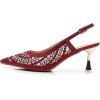 imageVenusCelia Womens Charming Lady Slingback Pump ShoeBurgundy Studded