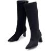 imageVenusCelia Womens Knee High Stretchy Fashion BootsBlacksuede