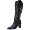 Black Pu Embroidery