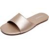 imageVenusCelia Womens Plain Wide Flat SandalGold Pu