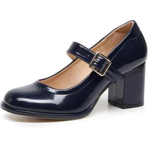 imageVenusCelia Womens Mary Jane Pump Heeled ShoeNavy Pu