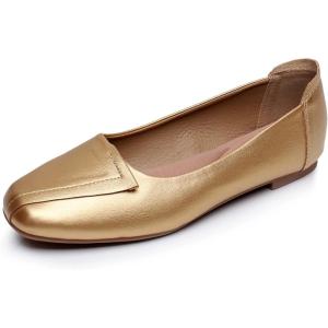 imageVenusCelia Womens Plain Dance Flat ShoeGold Pu