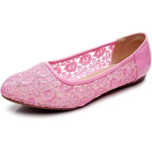 imageVenusCelia Womens Serenity Breathable Lace Upper FlatHot Pink
