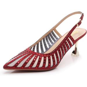 imageVenusCelia Womens Graceful Lady Slingback Pump ShoeBurgundy