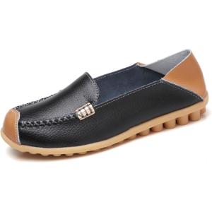 imageVenusCelia Womens Walking on Clouds Flat LoaferBlackPatches