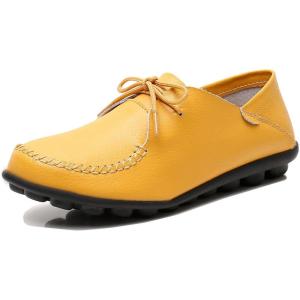 imageVenusCelia Womens Comfort Walking Cute Flat LoaferYellow Lace