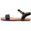 imageVenusCelia Womens Plain Strap Wide Flat SandalBlack