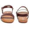 imageVenusCelia Womens Plain Strap Wide Flat SandalBrown