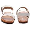 imageVenusCelia Womens Plain Strap Wide Flat SandalWhite