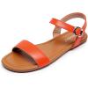 imageVenusCelia Womens Plain Strap Wide Flat SandalOrange
