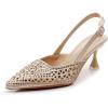 imageVenusCelia Womens Fabulous Lady Slingback Pump ShoeGold