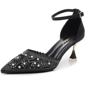imageVenusCelia Womens Shining Lady Slingback Pump ShoeBlack