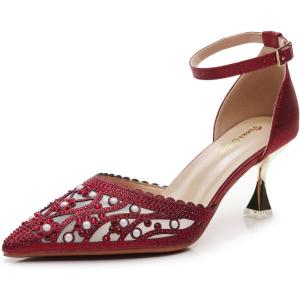 imageVenusCelia Womens Shining Lady Slingback Pump ShoeBurgundy