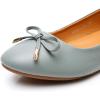 imageVenusCelia Womens Bowknot Ballet Dance Flat ShoeStone Blue
