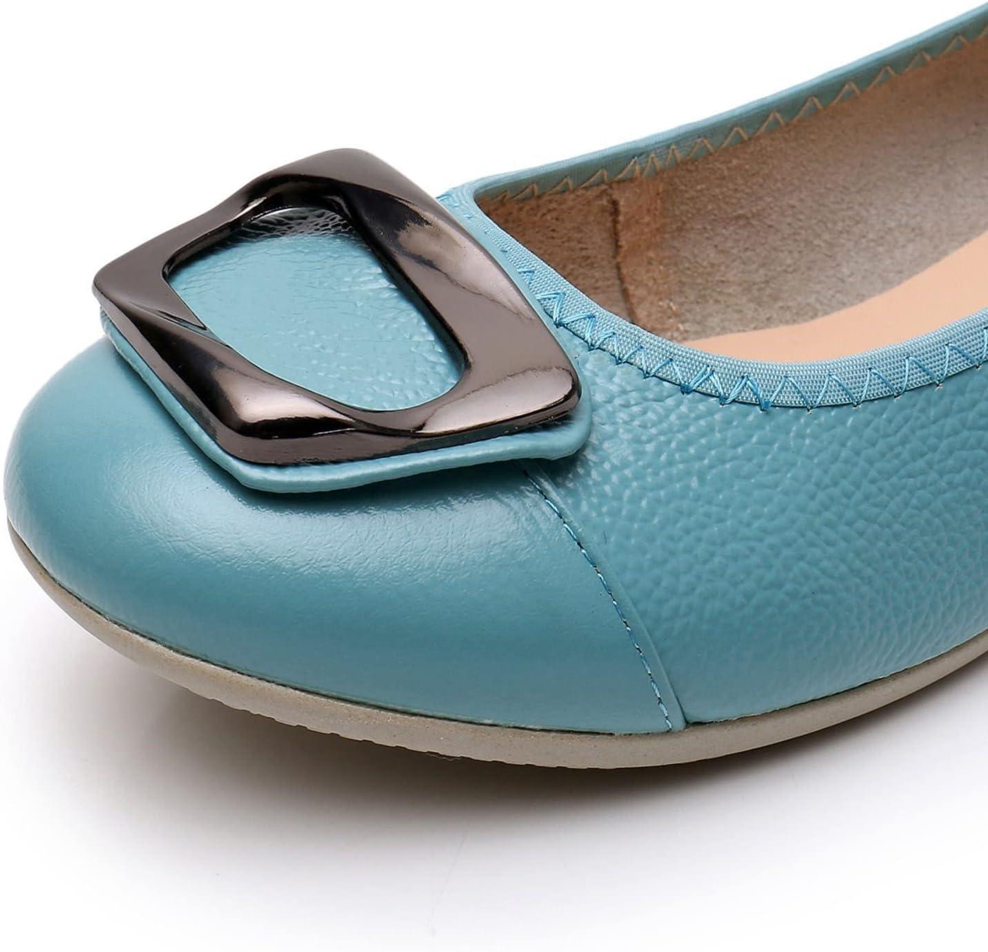 imageVenusCelia Womens Buckle Dance Flats ShoeAqua Pu