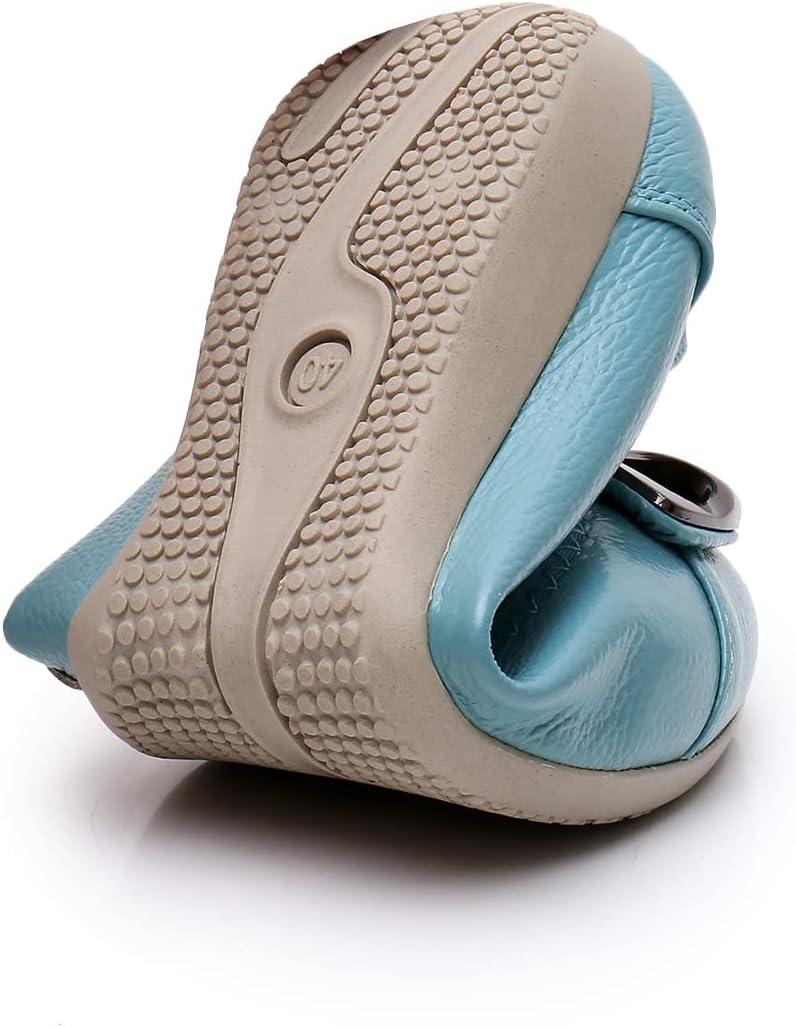 imageVenusCelia Womens Buckle Dance Flats ShoeAqua Pu