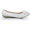 imageVenusCelia Womens Bows Dance Flats ShoesWhite Leather