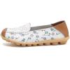 imageVenusCelia Womens Floral Comfort Walking Flat LoaferWhite Bloom Cutouts