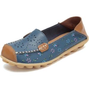 imageVenusCelia Womens Floral Comfort Walking Flat LoaferBlue Bloom Cutouts