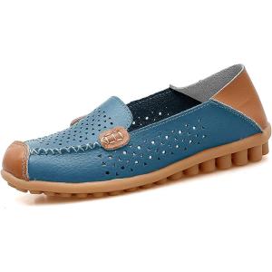 imageVenusCelia Womens Floral Comfort Walking Flat LoaferBlue Cutouts