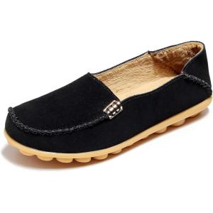 imageVenusCelia Womens Natural Comfort Walking Flat LoaferBlack Shearling