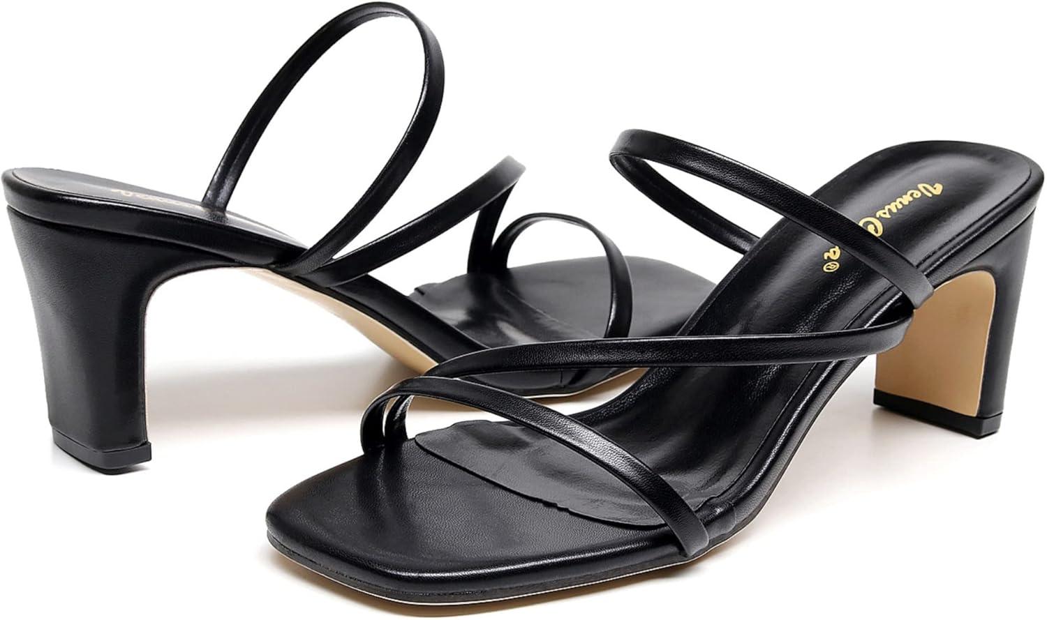 imageVenusCelia Womens Funky Pump Heeled SandalBlack Pu