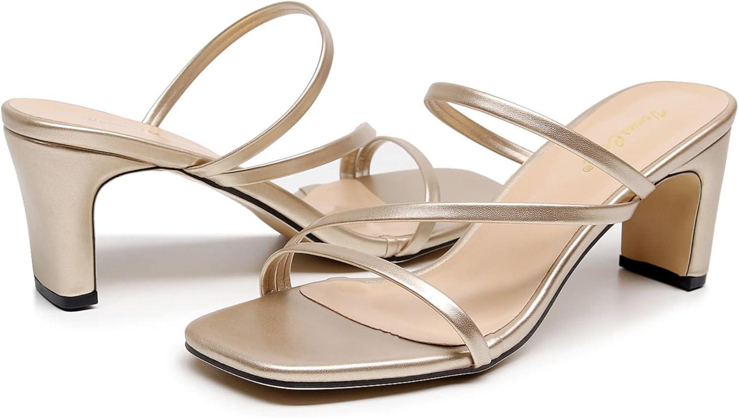 imageVenusCelia Womens Funky Pump Heeled SandalGold Pu