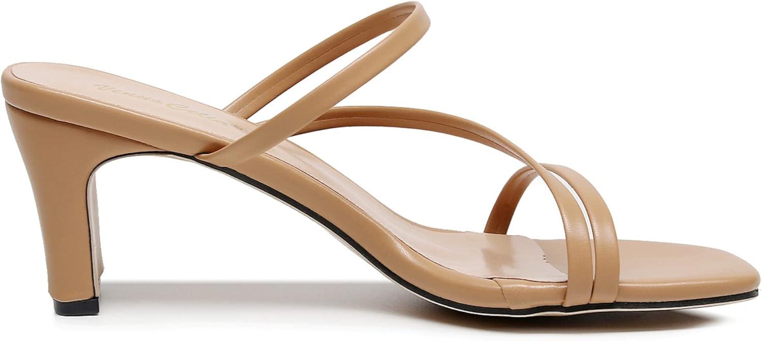 imageVenusCelia Womens Funky Pump Heeled SandalTan Pu