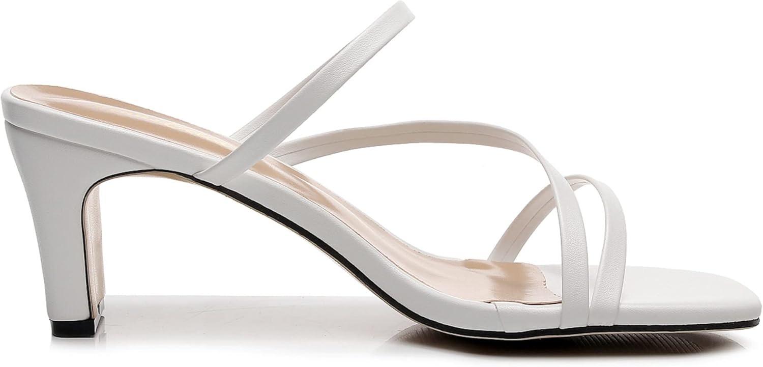 imageVenusCelia Womens Funky Pump Heeled SandalWhite Pu