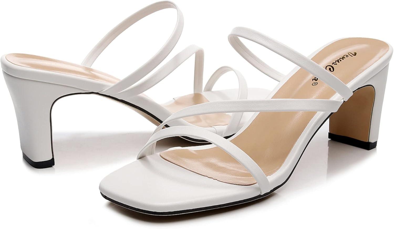 imageVenusCelia Womens Funky Pump Heeled SandalWhite Pu